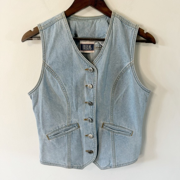 Vintage Bill Blass Denim Vest Medium - Picture 1 of 7